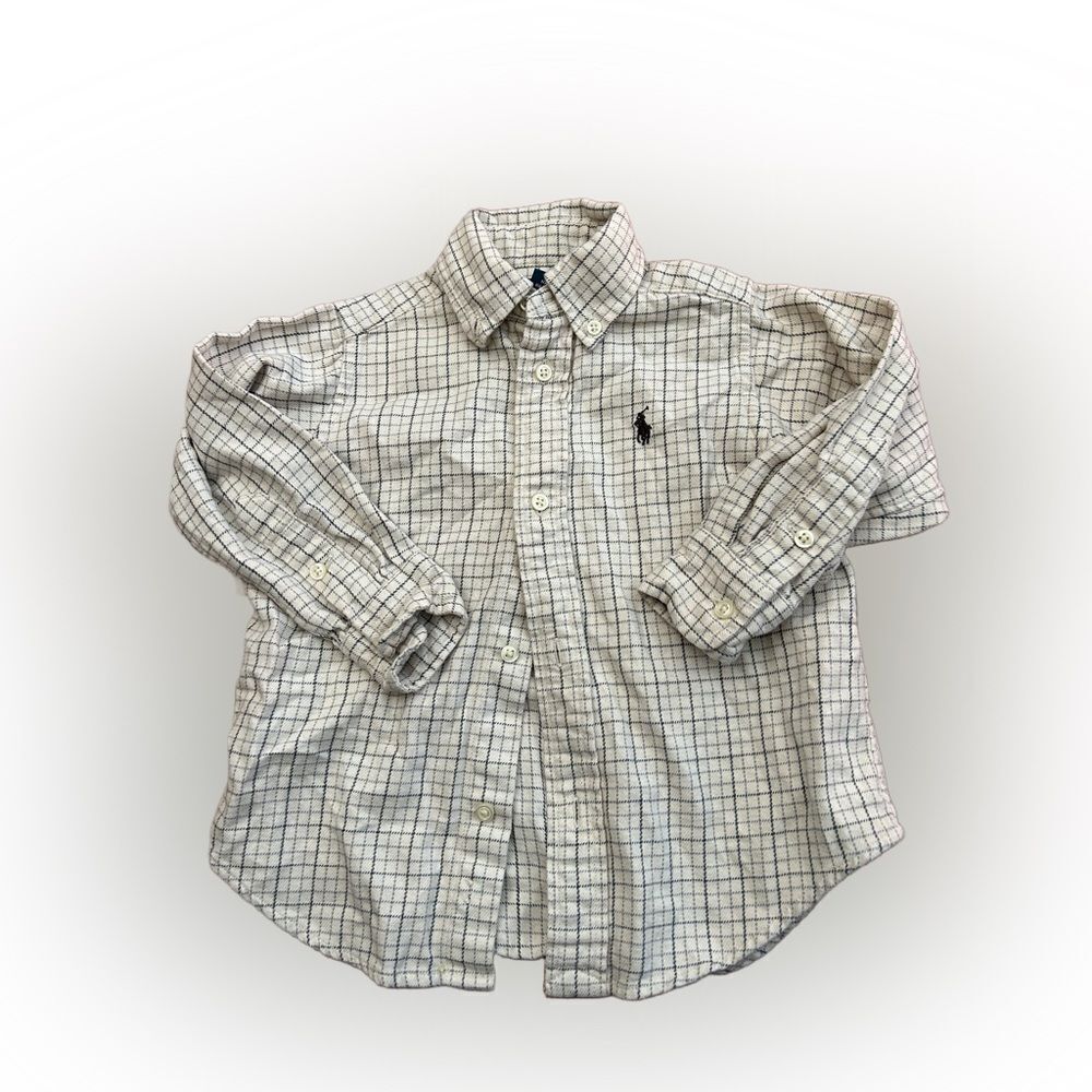 Toddler Boys Vintage Ralph Lauren Flannel Dress Shirt